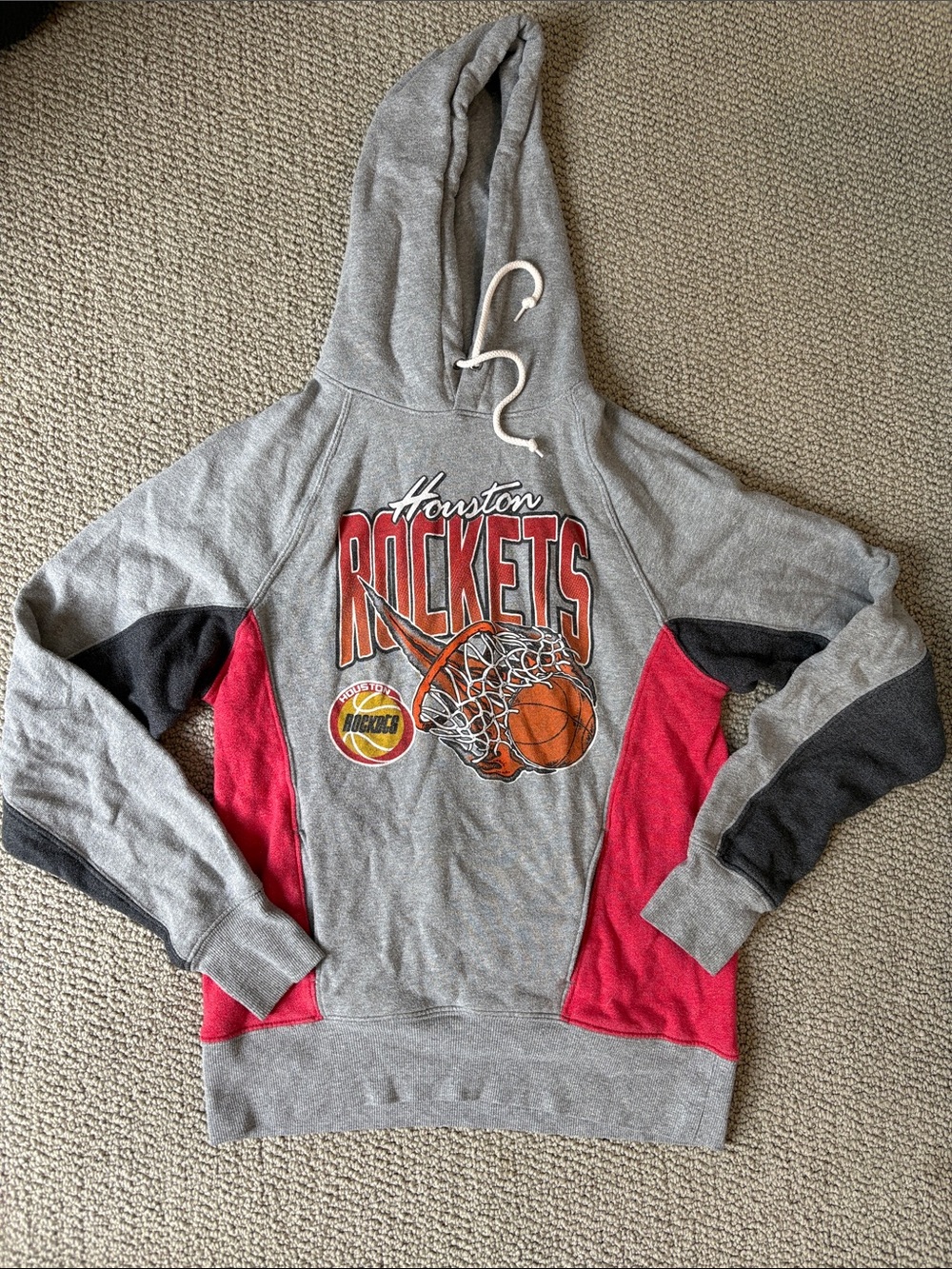 HOMAGE Houston Rockets Gray Red Black Graphic Hoodie